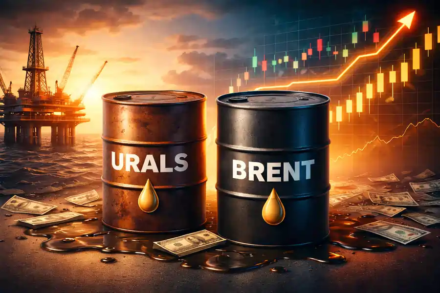Цена нефти Urals и Brent
